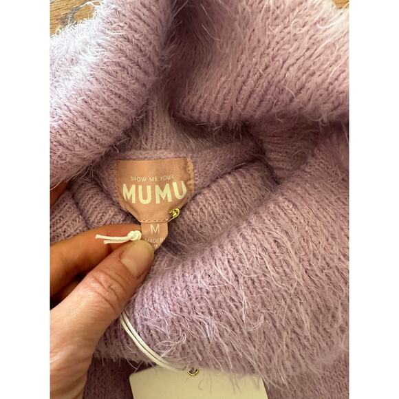 Show me your Mumu Fatima Turtleneck Sweater Purple Pink NWT Size M - Picture 2 of 7